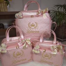 Conjunto de Bolsas Bordadas no Bosque da Saúde