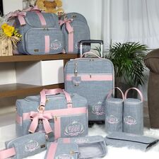 O Melhor Modelo Kit Mala com Rodinhas e Bolsas Maternidade Feminina
